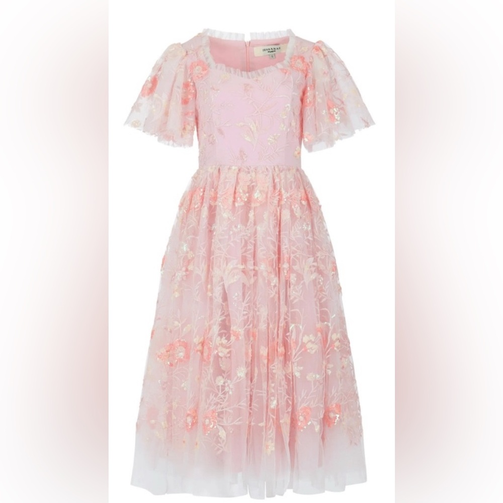 JessaKae Pink Floral Midi Dress
